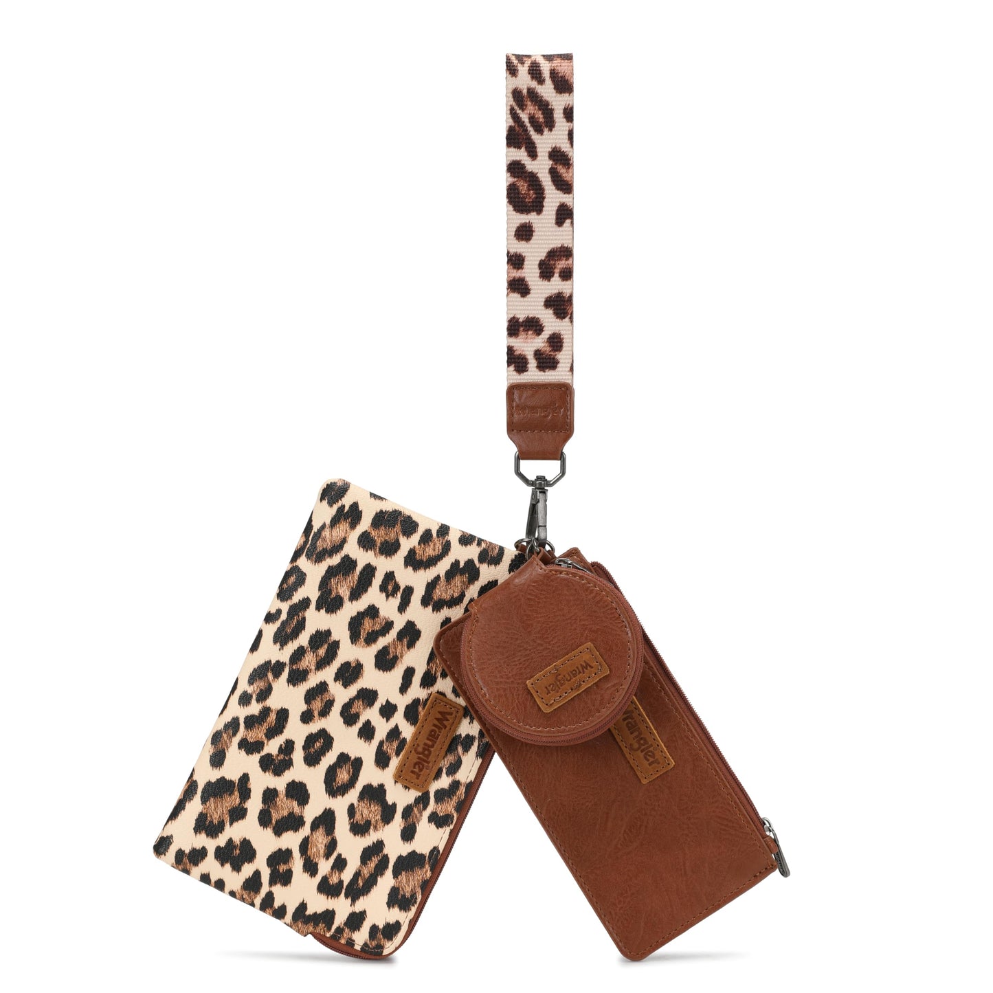 HOTMontana West X Wrangler Keychain Wristlet Wallets for Women Dual Pouch Wristlet with Zipper Coin Purse Large Capacity and Easy to Carry