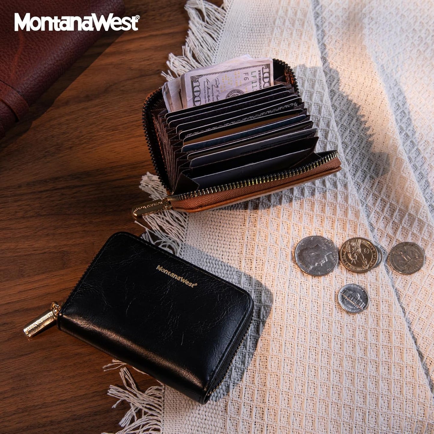 HOTMontana West 2 Pack Hobo Bag Purse and Small Credit Card Holder for Women