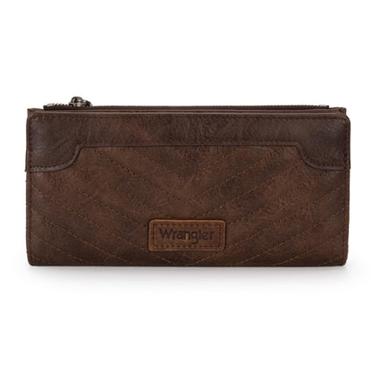 HOTMontana West Wrangler Cow Print Wallets Womens Bifold Credit Card Wallet Women's Wallets, Card Cases & Money Organizers Brown Wallet for Women Ladies Female Cash Wallett with Smooth Zipper