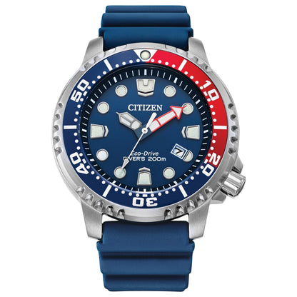 HOTCitizen Promaster Dive Eco-Drive Watch, 3-Hand Date, ISO Certified, Luminous Hands and Markers, Rotating Bezel