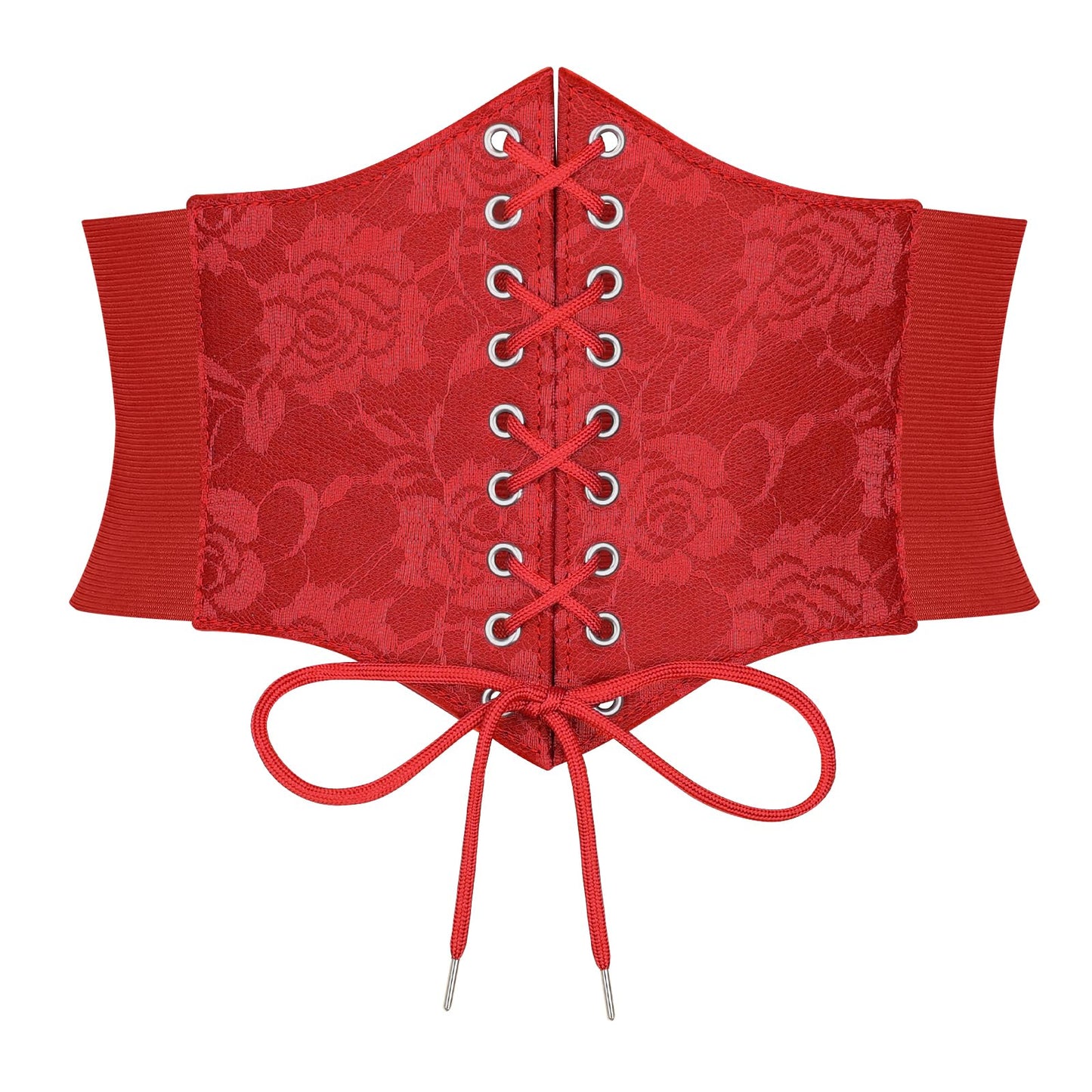 HOTJASGOOD Women’s Elastic Costume Waist Belt Lace-up Tied Waspie Corset Belts for Women