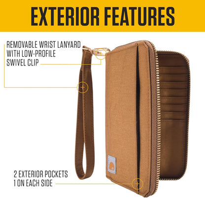 HOTCarhartt Women's B0000246 Women's Nylon Duck Lay-Flat Clutch Wallet