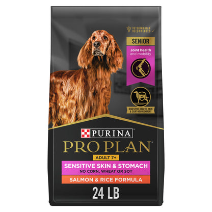 HOTPurina Pro Plan Sensitive Skin and Stomach Dog Food Dry, Adult Salmon & Rice Formula, Digestive Health - 30 lb. Bag