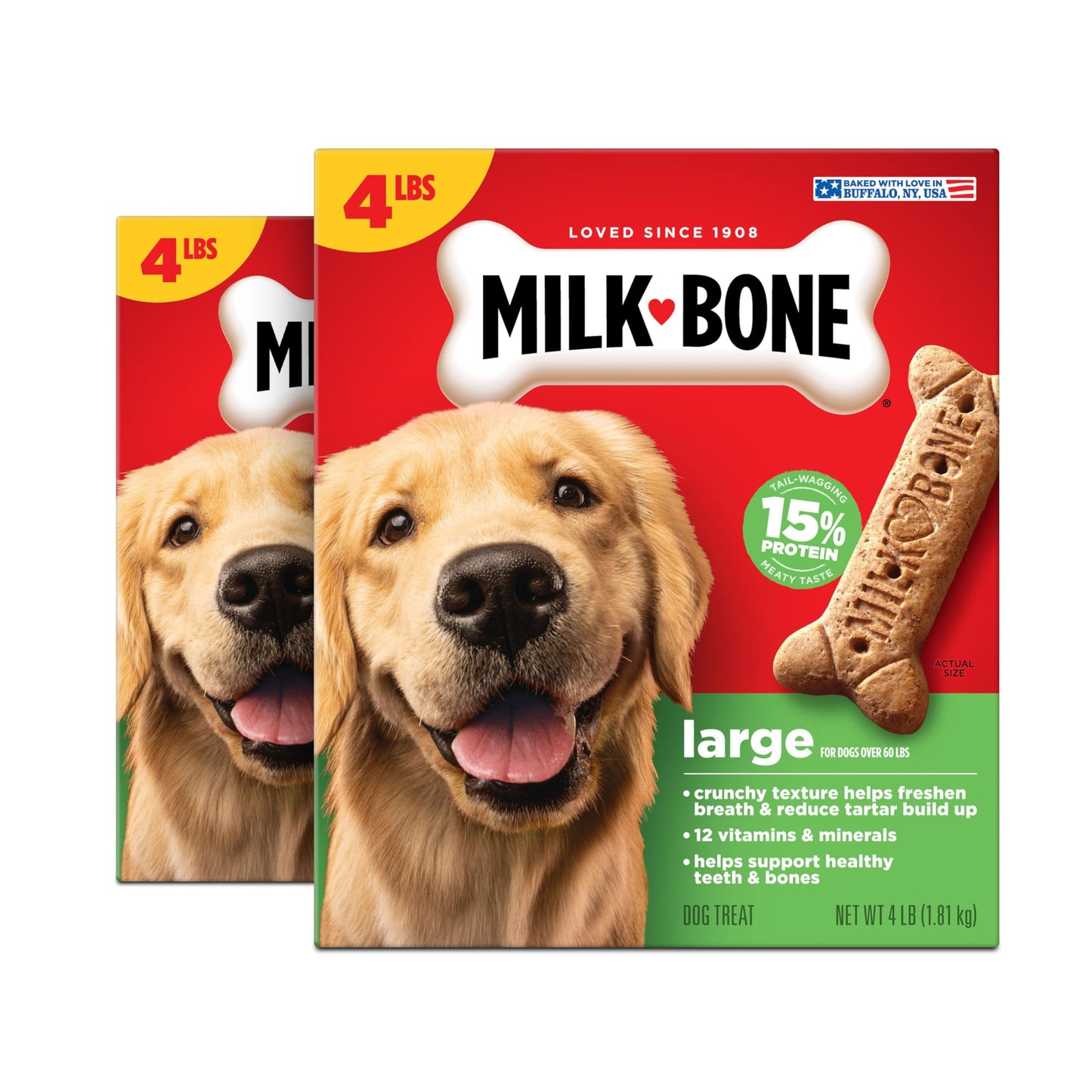 HOTMilk-Bone Crunchy Large Dog Treats, 10 Lb. Box, Original Beef Flavor