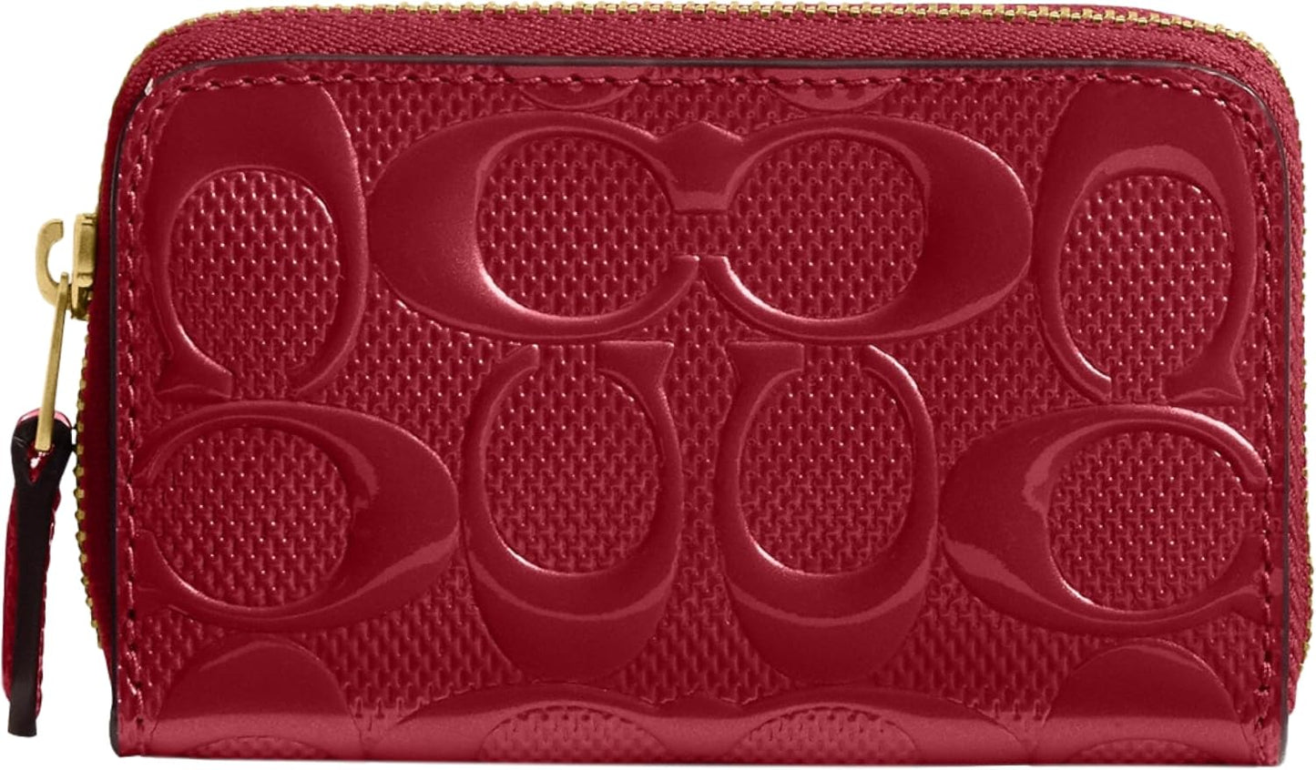 HOTCoach Womens Boxed Essential Small Zip Around Card Case Black One Size