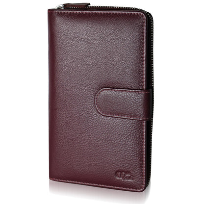 HOTBig Fat RFID Blocking Leather Organizer Checkbook Wallets For Women - Clutch