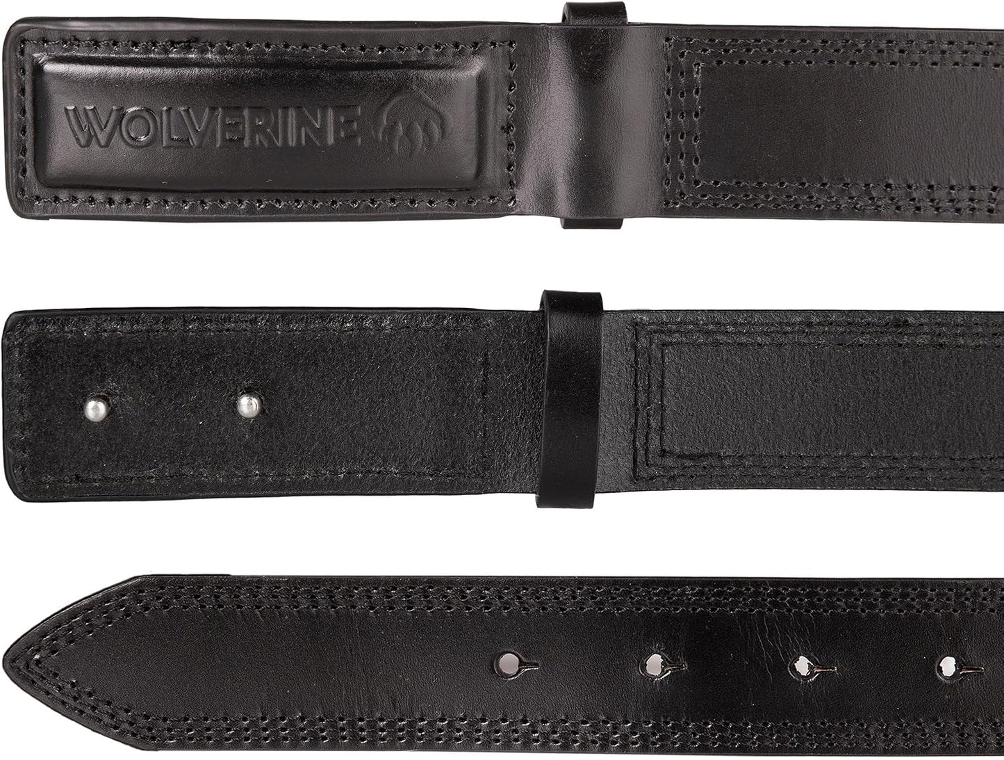 HOTWolverine Men's Full Grain Leather Belt | Heavy Duty | Utility | Tactical | Rugged | Durable | Metal Buckle