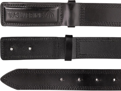 HOTWolverine Men's Full Grain Leather Belt | Heavy Duty | Utility | Tactical | Rugged | Durable | Metal Buckle