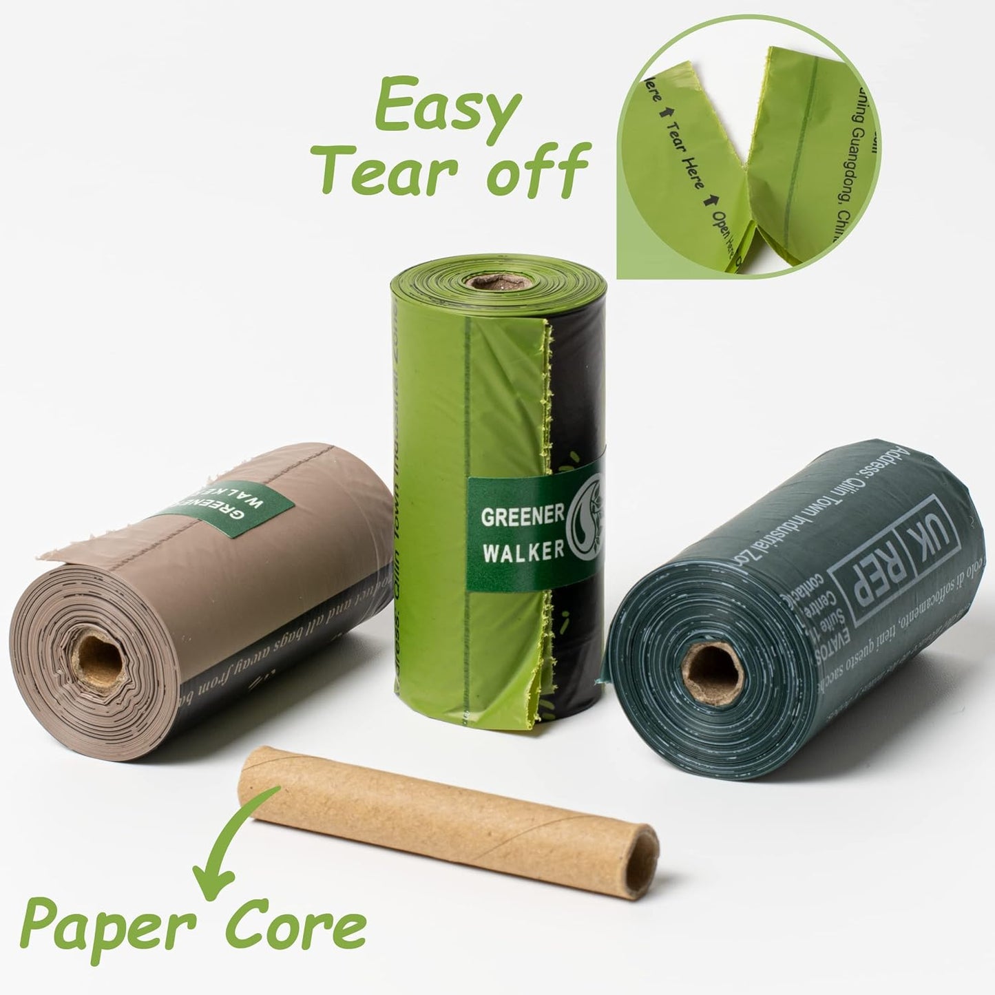 HOTGreener Walker Poop Bags for Dog Waste-540 Bags,Extra Thick Strong 100% Leak Proof Dog Waste Bags (Green)