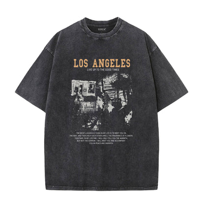 HOTUOUA Mens Graphic Tees Vintage Oversized T-Shirts Casual Acid Wash Cotton Streetwear (S-2XL)