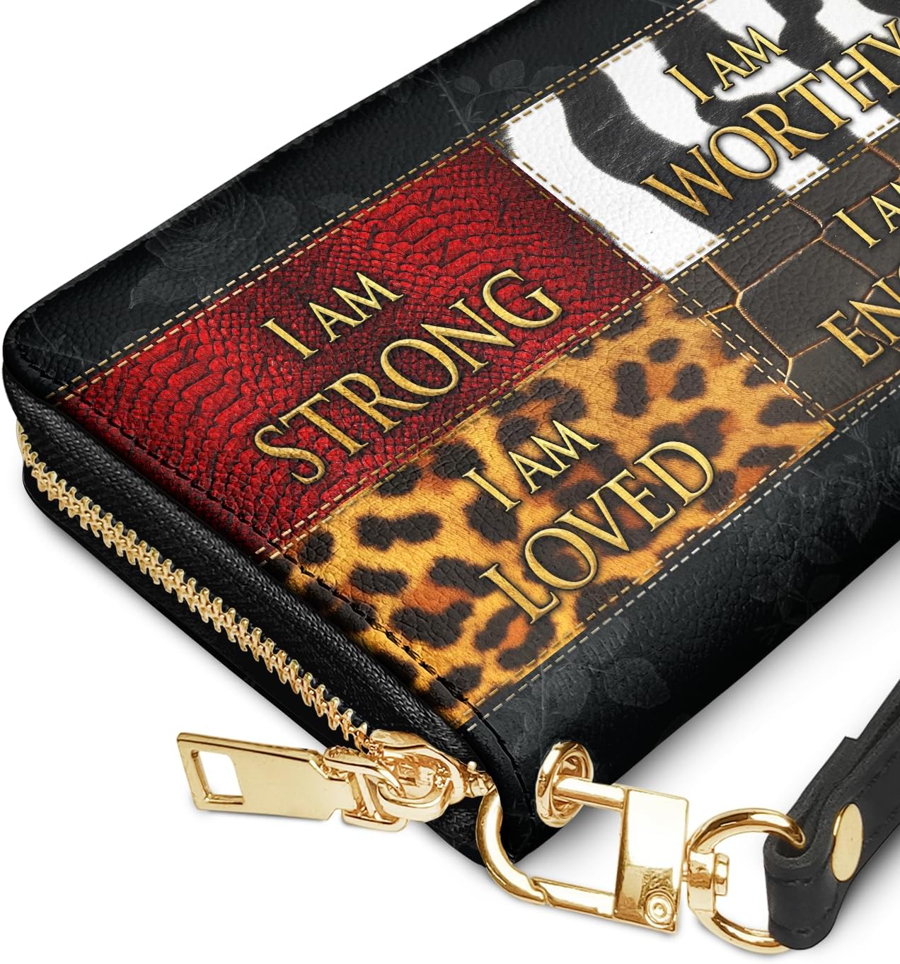 HOTAfrican American Black Women Leather Wallet, Afro Black Queen RFID Blocking Credit Card Holder Clutch Purse Wristlet, Mothers Day Birthday Gift for Women Girl Sister (African Inspiration)
