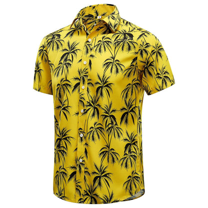 HOTEUOW Men's Hawaiian Shirt Short Sleeve Printed Button Down Beach Shirts