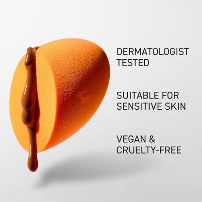 HOTReal Techniques Miracle Complexion Sponge, 4 Pack, For Applying Liquid & Cream Foundation, Skin Tint & Concealer, Makeup Blending Sponge, Natural Finish, Latex-Free & Cruelty-Free