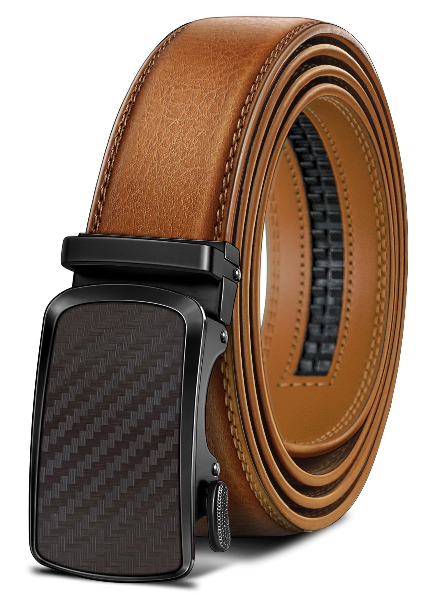 HOTBULLIANT Men's Belt,Brand Ratchet Belt Of Genuine Leather For Gift Men Dress,Size Customized
