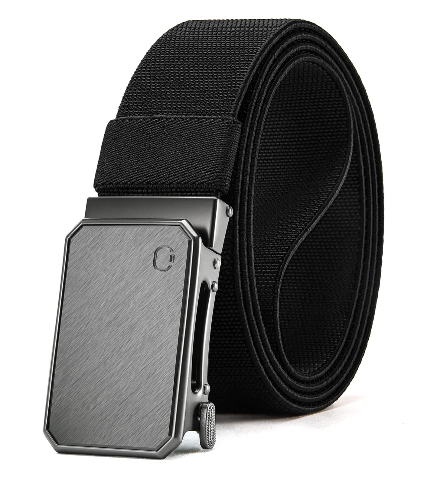 HOTCHAOREN Mens Ratchet Belt – 1.5" Stretch Nylon Belts for Casual, Work, Golf – Adjustable Fit for Everyday Comfort