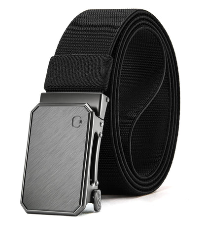 HOTCHAOREN Mens Ratchet Belt – 1.5" Stretch Nylon Belts for Casual, Work, Golf – Adjustable Fit for Everyday Comfort