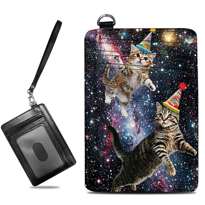 HOTCute Credit Card Holder with Zipper, Crow Skull RFID-Blocking Card Case Small Wallet for Women Men, Multi-slot Card Organizer Case Travel Accordion Wallet