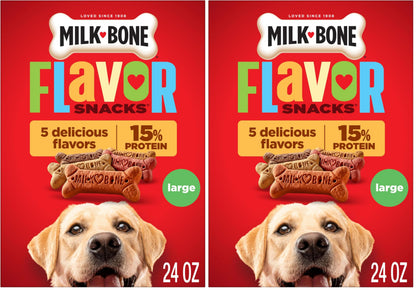 HOTMilk-Bone Flavor Snacks Small Dog Biscuits, Flavored Crunchy Dog Treats, 7 Pound Box | 5 meaty flavors with other natural flavors, crunchy small dog treats, 15% protein, 12 vitamins & minerals, made in the USA