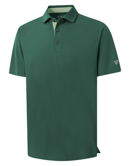 HOTMens Golf Shirt Short and Long Sleeve Moisture Wicking Dry Fit Performance Solid Casual Pique Golf Polo Shirts for Men