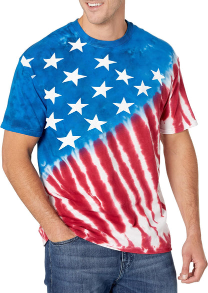 HOTSUWATOIN USA 4th of July Shirts for Men American Flag Short Sleeve Patriotic Independence Day Tee Top