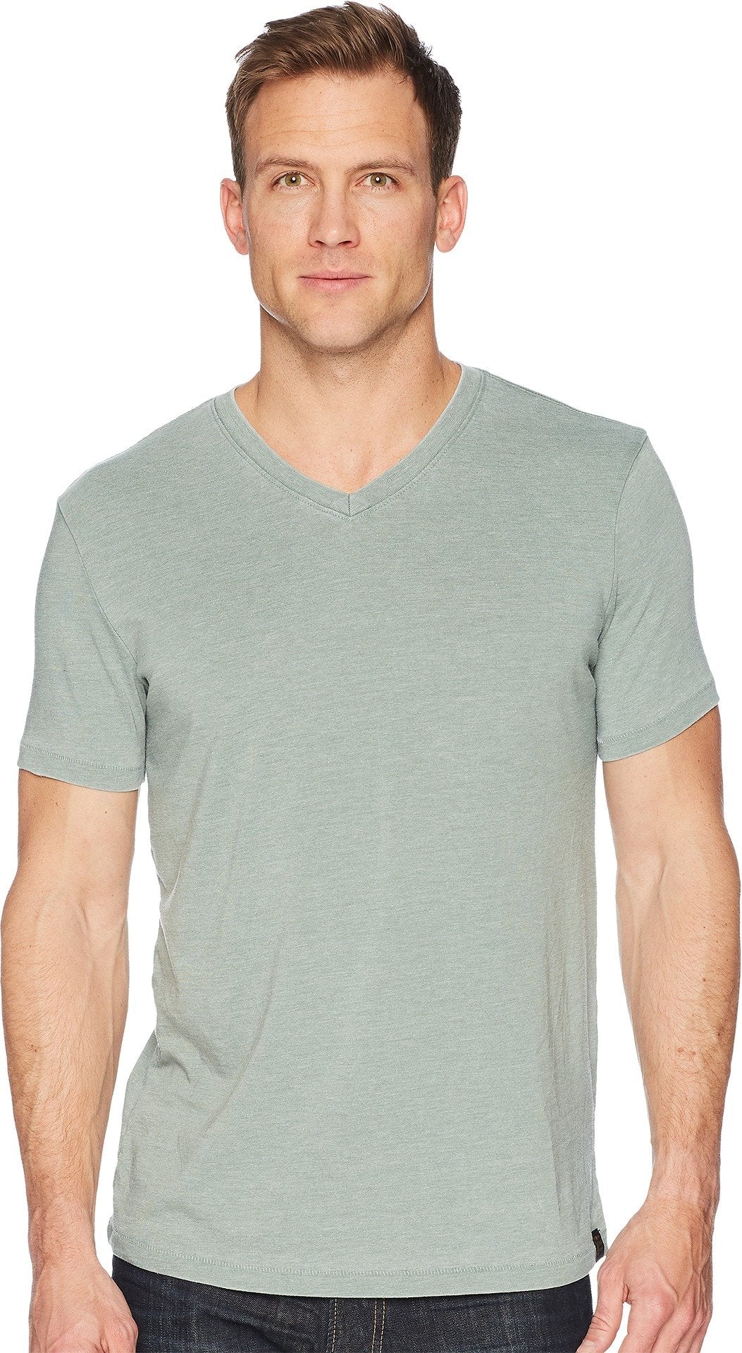 HOTLucky Brand Men's Venice Burnout V Neck Tee