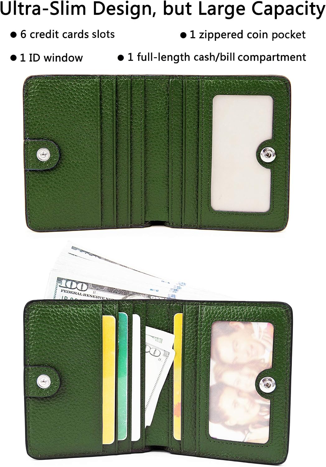HOTSmall Leather Wallet for Women, Ladies Credit Card Holder RFID Blocking Women's Mini Bifold Pocket Purse