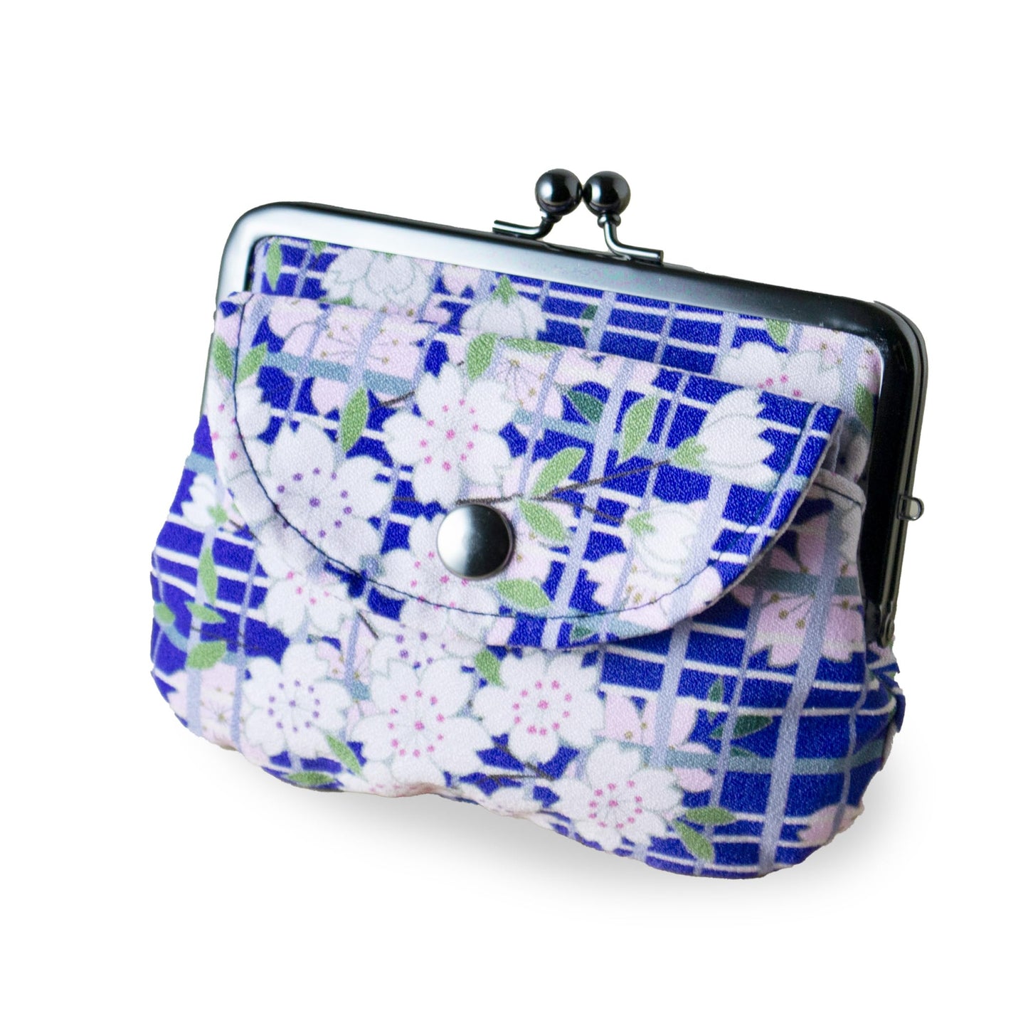 HOTVintage Floral Kiss Lock Coin Change Wallet Purses (Retro Flower - Pinkbeige) / Made in Japan Pouch for Women