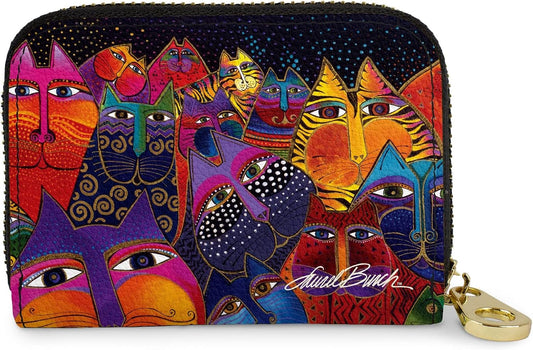 HOTRFID Secure Armored Zipper Wallet by Laurel Burch (Fantasticats)