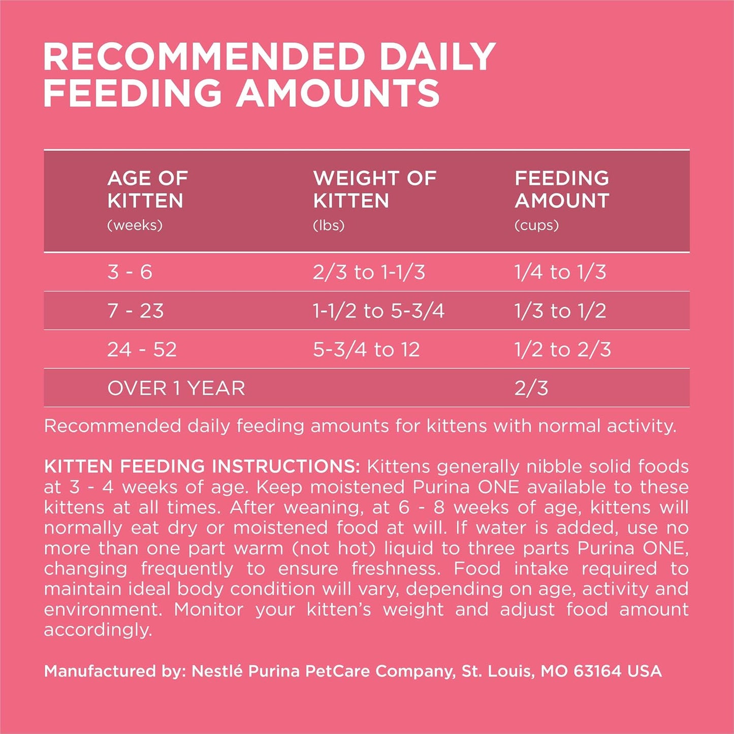HOTPurina ONE High Protein, Natural Dry Kitten Food, +Plus Healthy Kitten Formula - 7 lb. Bag
