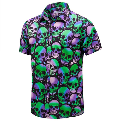 HOTJ&DHUASHA Men's Hawaiian Shirts Casual Button Down Short Sleeve Beach Tropical Aloha Shirt