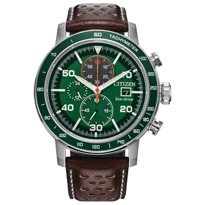 HOTCitizen Men's Eco-Drive Weekender Brycen Chronograph Watch Stainless Steel Case