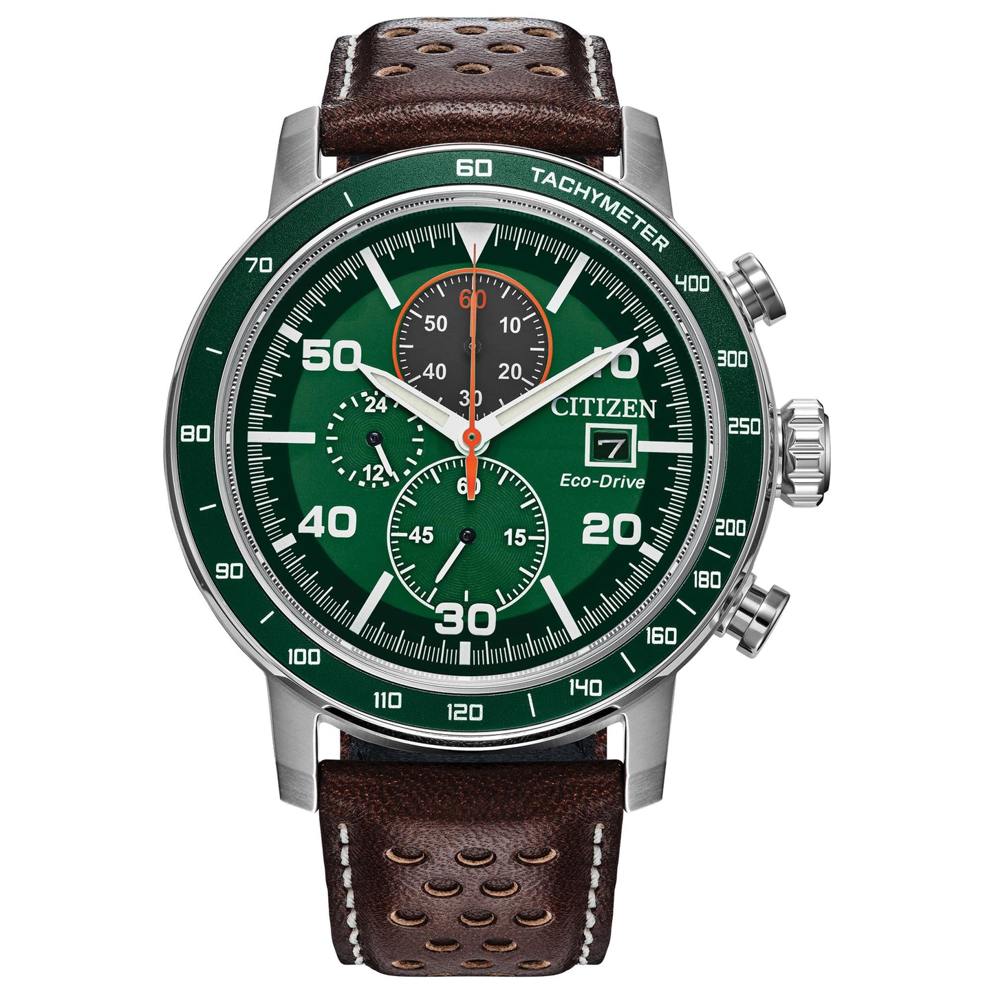 HOTCitizen Men's Eco-Drive Weekender Brycen Chronograph Watch Stainless Steel Case