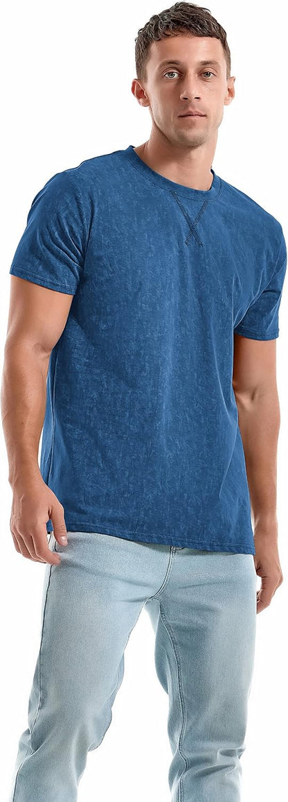 HOTKLIEGOU Men's T-Shirts - Premium Cotton Crew Neck Tees S - 4XL