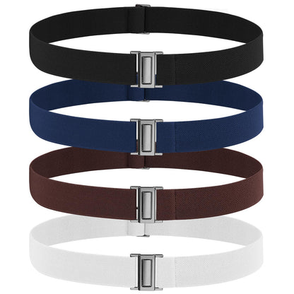 HOTNo Show Elastic Belts for Women with Invisible Flat Buckle Stretch Web Strap Belt for Jeans Pants Dresses