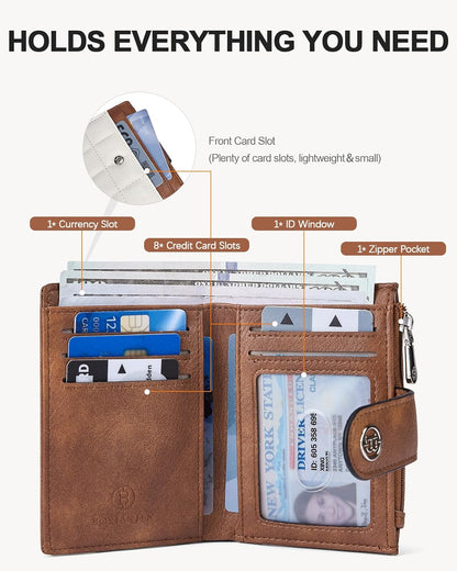 HOTBOSTANTEN Crossbody Bag for Women ＆ Wallet for Women Leather RFID Blocking Card Holder