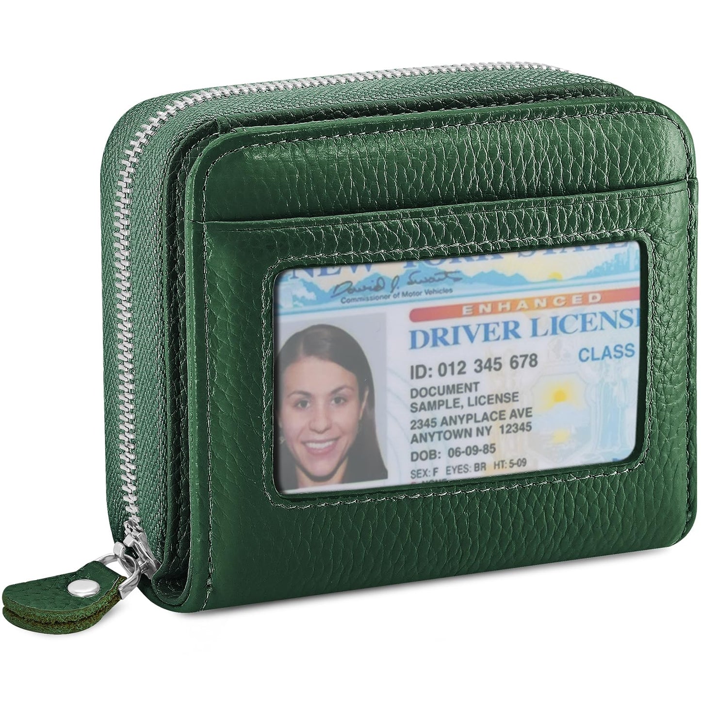 HOTGenuine Leather Wallet for Women & Men, RFID Blocking Bifold with ID Window and Multiple Card Pockets (Aa-Light pink)