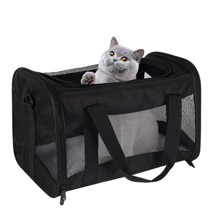 HOTCat Dog Carriers Soft-Sided Pet Carrier Large Cats for Medium Big Cat Small Dog Puppy up to 16lbs TSA Airline Approved Animal Collapsible Cat Carrier Carriers Travel Carrier Cat Bag (17x11x11)