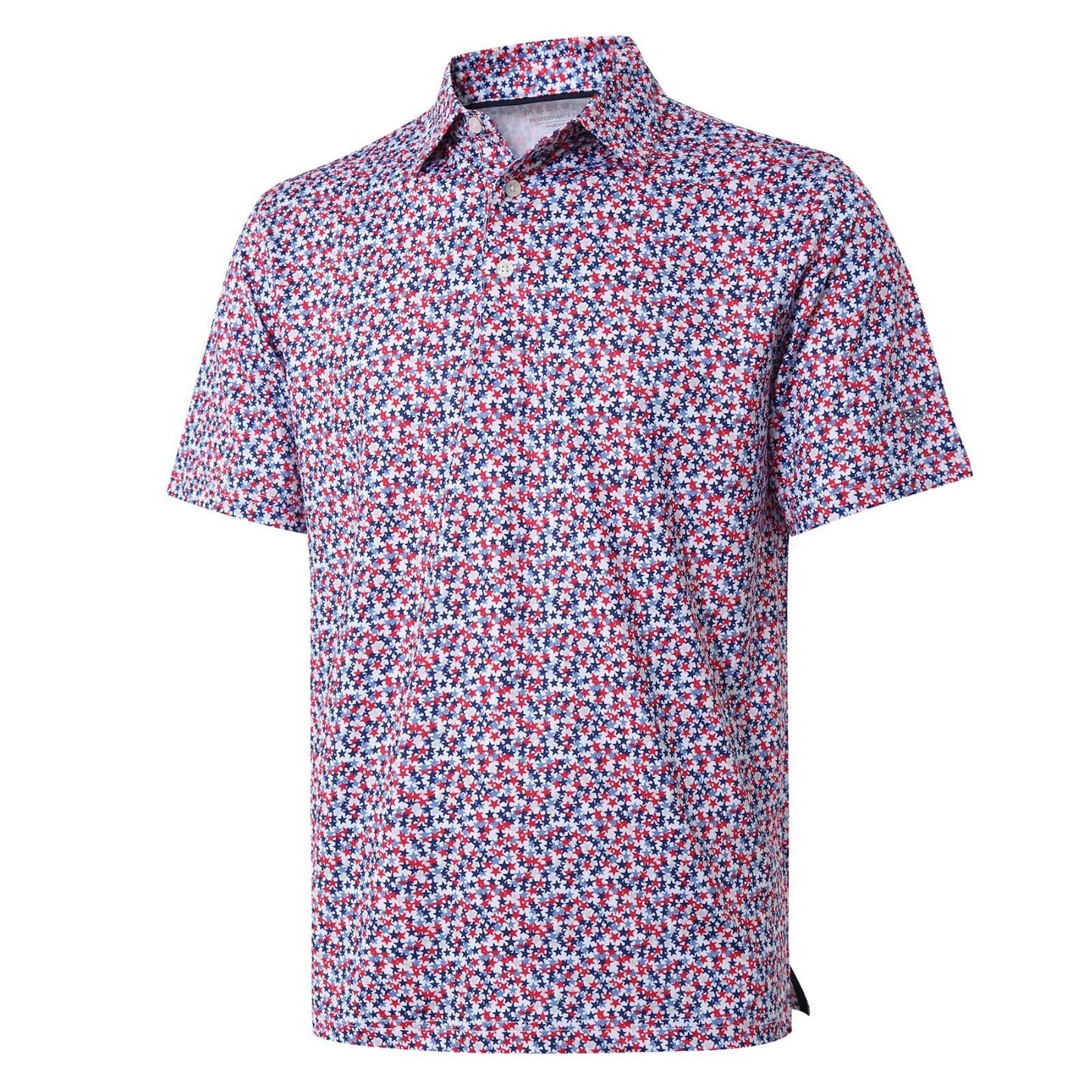 HOTGolf Shirts for Men Dry Fit Short Sleeve Print Performance Moisture Wicking Polo Shirt