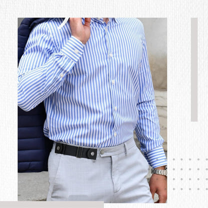 HOTBELTROAD No Buckle Belts for Men Women Side Belt without Buckle Elastic Stretch Adjustable Invisible Belt