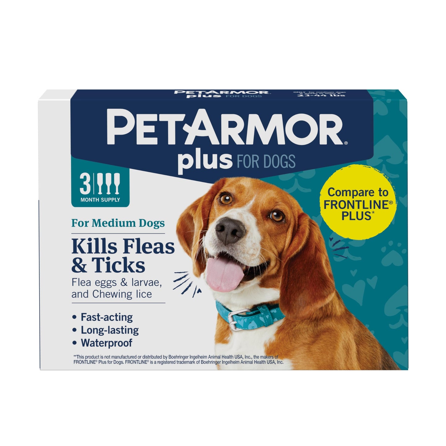 HOTPetArmor Plus Flea & Tick Topical Dogs 45-88 lbs, 6-Month | Ideal for Large Dogs 45-88 lbs; Kills Fleas, Eggs, Larvae, Ticks & Lice; 6-month supply; Waterproof Nose-to-Tail