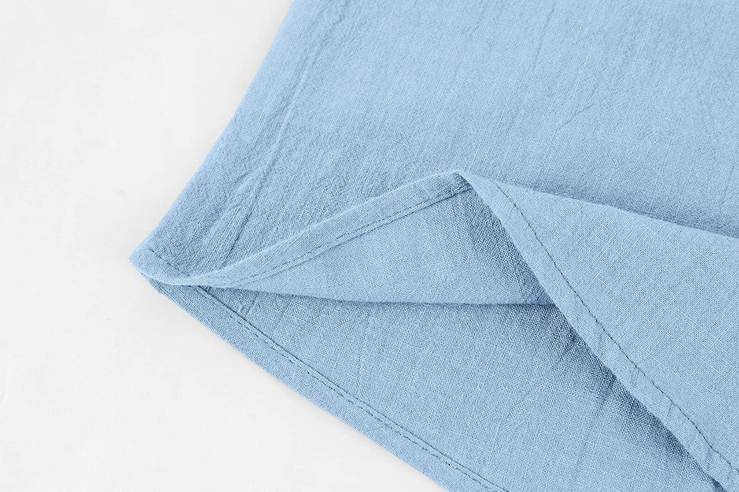 HOTRyannology Mens Linen Shirts Casual Cotton 3/4 Sleeve Regular-Fit Henley T-Shirt Summer Lightweight Beach Yoga Tops