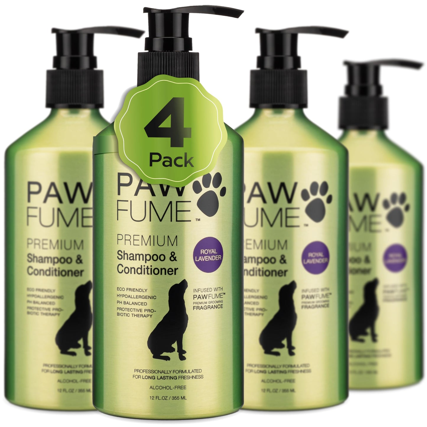 HOTPAWFUME Deshedding Dog Shampoo and Conditioner, Show Dog, 1-Pack – Nourish & Detangle for Silky Soft Coat – Probiotic, Deep-Cleaning, pH-Balanced Formula – Salon-Quality Shampoo for Dogs