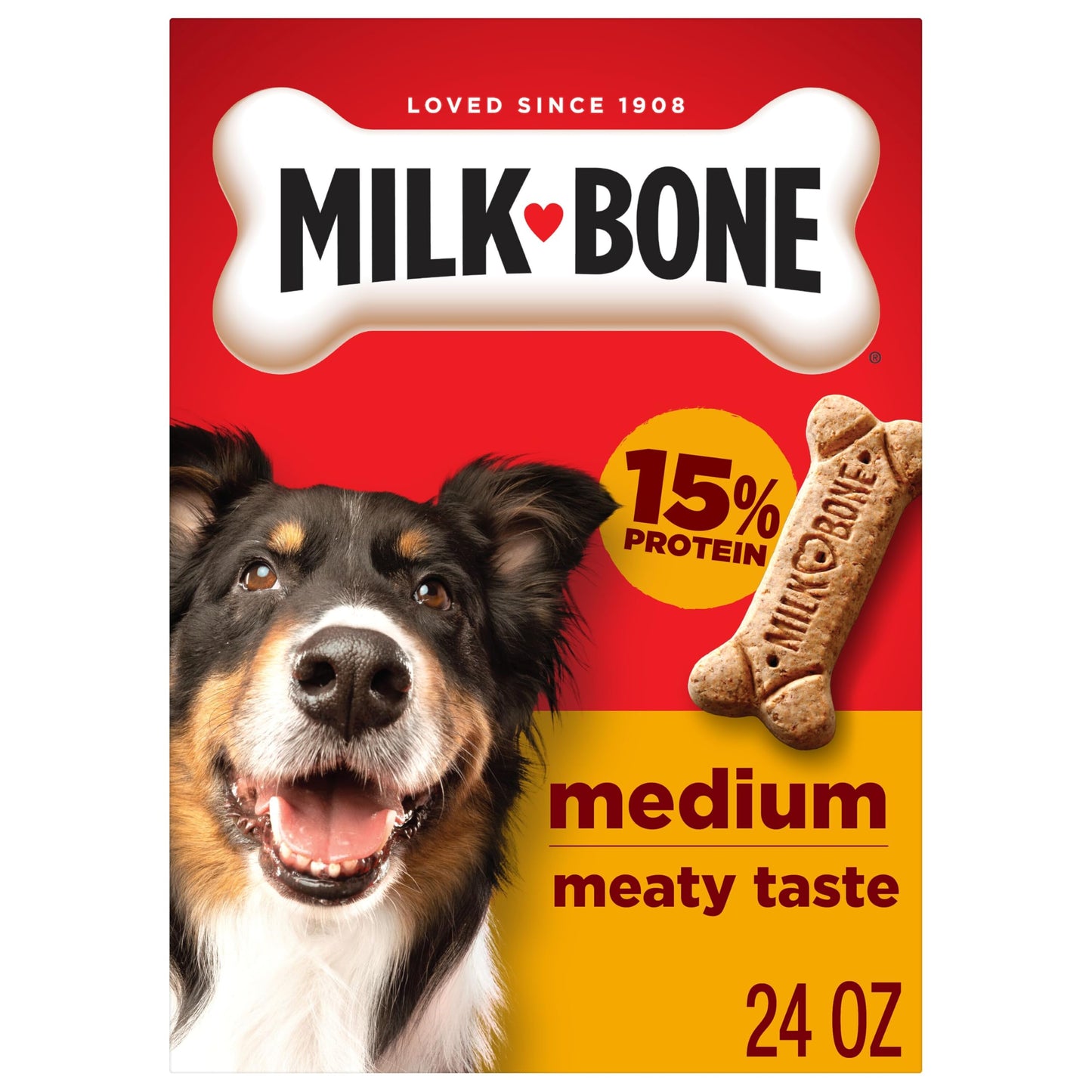 HOTMilk-Bone Original Medium Dog Biscuits, 10 lb Box | 280+ treats, classic meaty taste, crunchy dog treats for dogs 20-50lbs, 15% protein, 12 vitamins & minerals, made in the USA