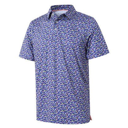 HOTGolf Shirts for Men Dry Fit Short Sleeve Print Performance Moisture Wicking Polo Shirt