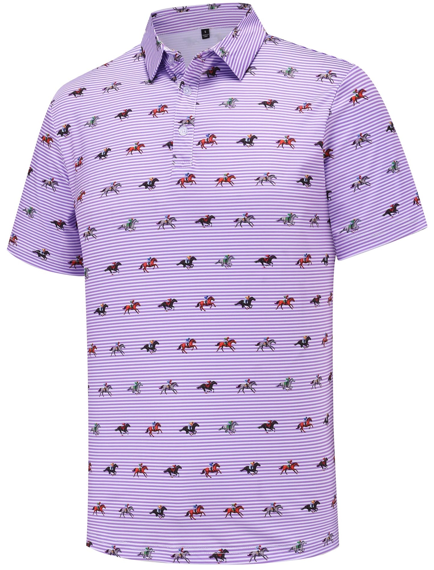 HOTMens Golf Polo Shirts Short Sleeve Performance Moisture Wicking Dry Fit Casual Print Funny Golf Polo Shirts for Men