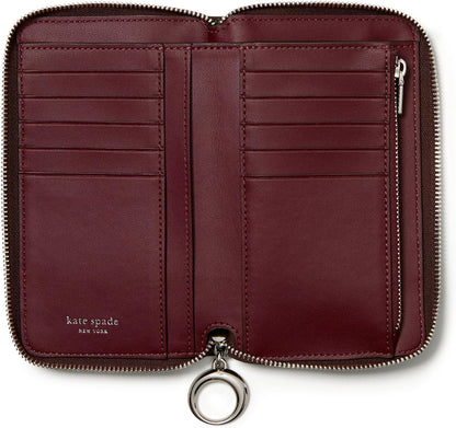 HOTkate spade new york Halo Glazed Leather Medium Zip Around Wallet