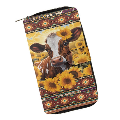 HOTCOEQINE Animal Wallet, Cute Chicken Long Leather Money Bag, Handbag With Zipper for Coin Phone, Travel Handbag for Party