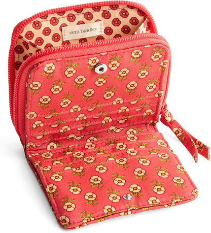 HOTVera Bradley Women's Premium Cotton Small Zip-Around Wallet