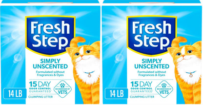 HOTFresh Step Advanced Simply Unscented Multi Cat Clumping Litter, Formulated With No Added Dyes or Fragrances, Ammonia Block Technology, Low Dust, 18.5 lb. Box