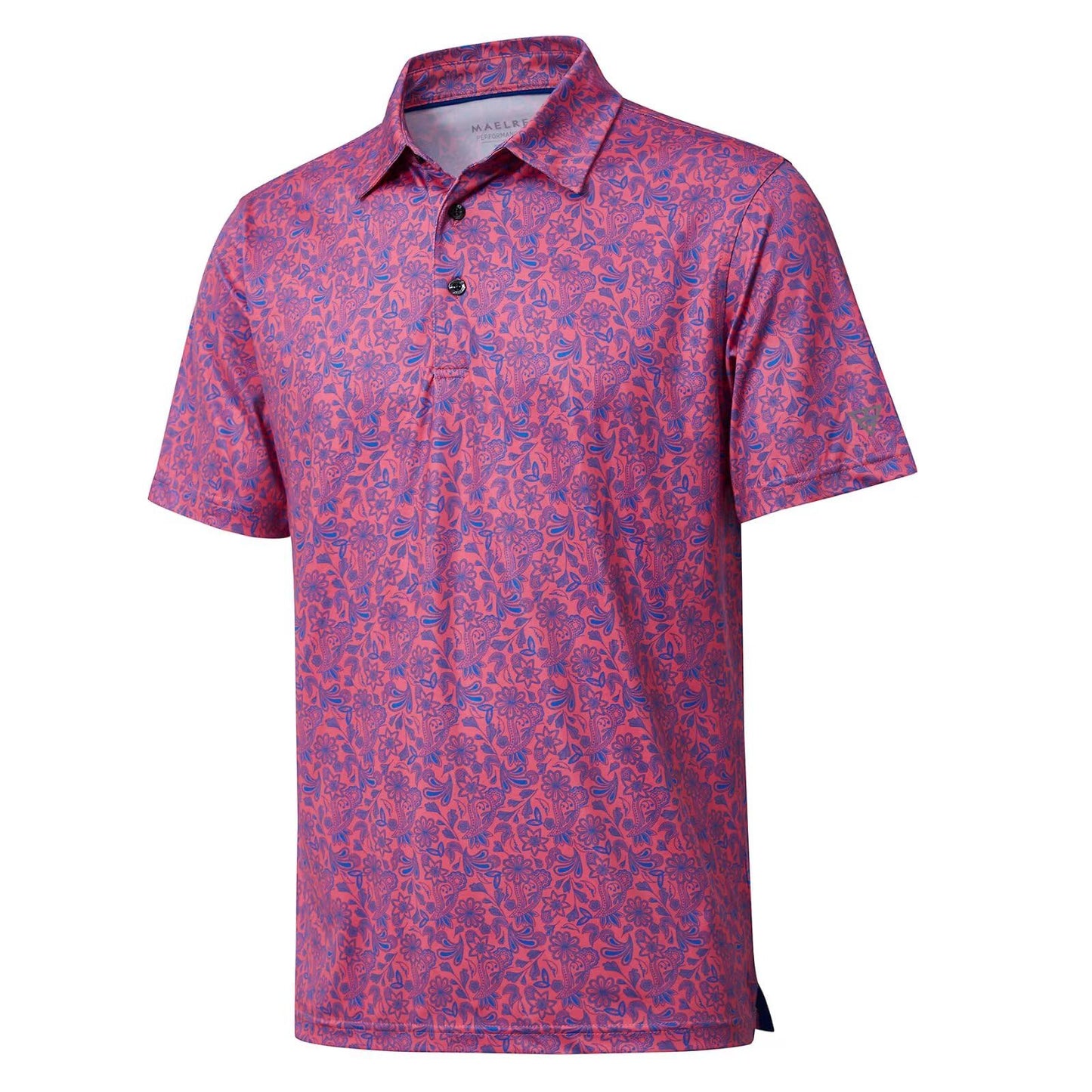 HOTGolf Shirts for Men Dry Fit Short Sleeve Print Performance Moisture Wicking Polo Shirt
